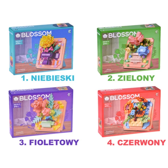 Építő Blokkok: Virágok Keretben 1db Többféle - 200+ db