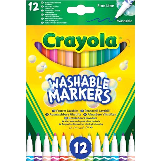 Crayola - Kimosható 12db Filctoll Szett