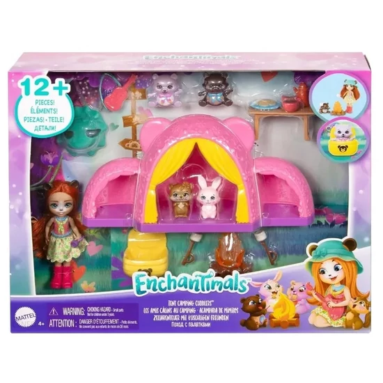 Enchantimals - Kemping Biloxi Bear -el és Szőrös Barátaival