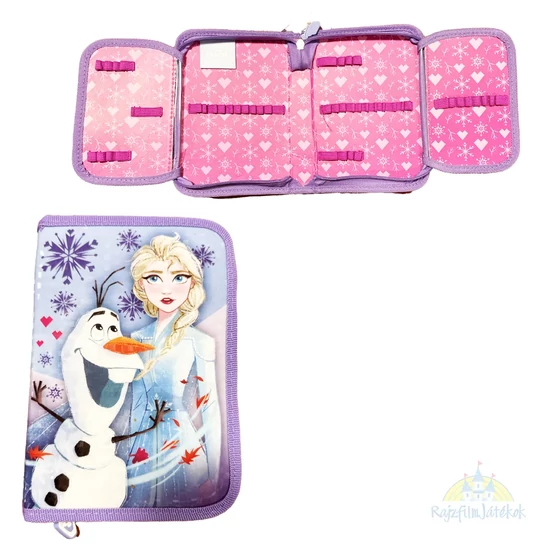 Jégvarázs - Anna Elsa és Olaf 1 Cipzáras Tolltartó