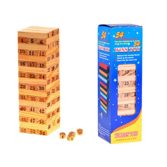 Jenga Shaken Tower Fa Kockák 54db-os