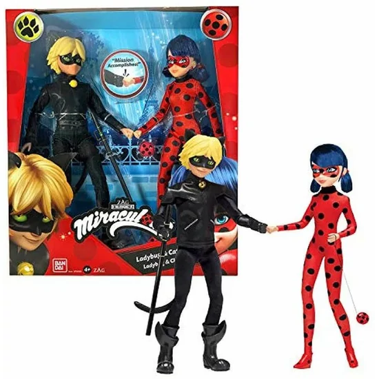 Miraculous - Katicabogár És Feketemacska 26 cm