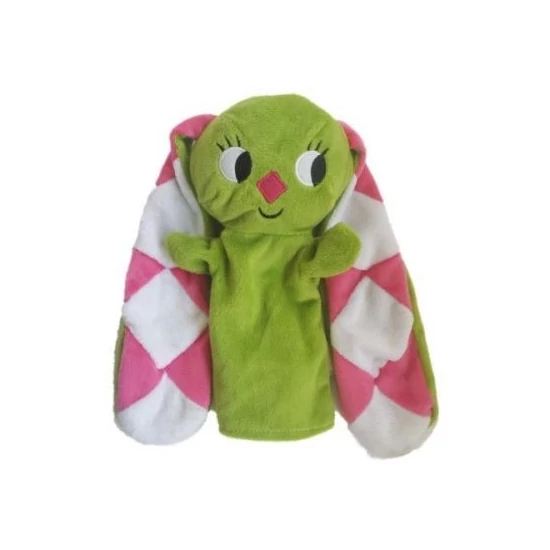 Kockásfülű Nyúl 25cm Báb