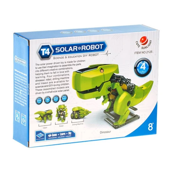 Solár Dinó Robot 4in1 