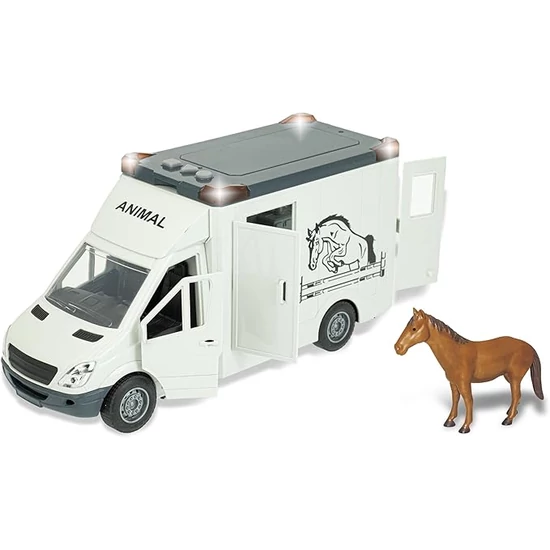 Lószállító Teherautó Lovacskával - Fénnyel és Hangokkal