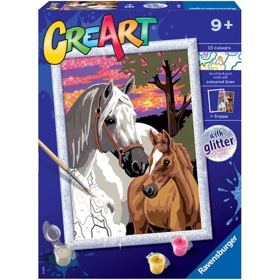 Lovas Számfestő Készlet Csillámmal