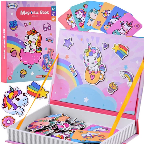 Mágneses puzzle mesés unicornisos