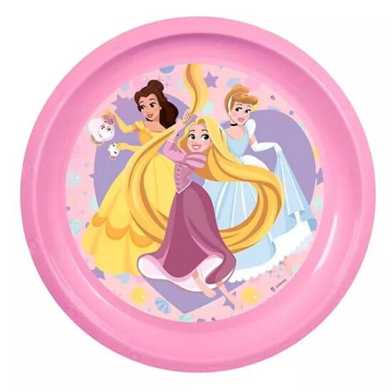 Disney Hercegnős Rózsaszín Műanyag Lapostányér