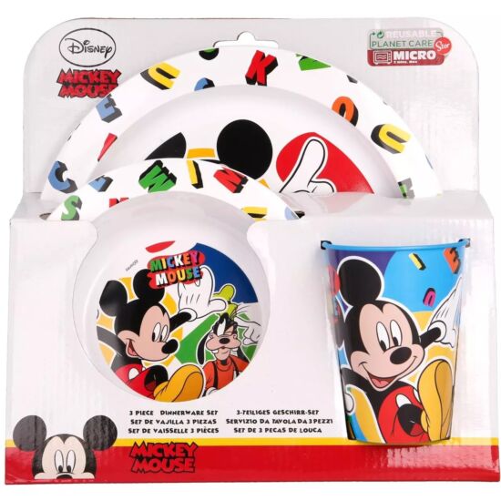 Mickey Egeres Műanyag Étkészlet