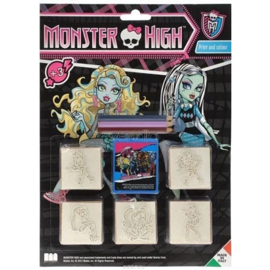 Monster High Nyomda Készlet Ceruzával