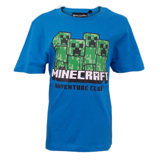 Kék Minecraft Póló: 8-9 Évesre