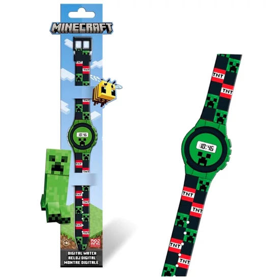 Minecraft - Creeper TNT Digitális Karóra