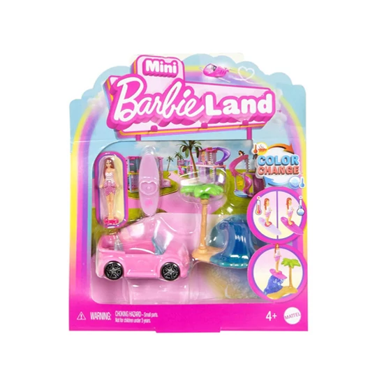 Mini BarbieLand - Sportkocsi, Szörffel és Hullámmal