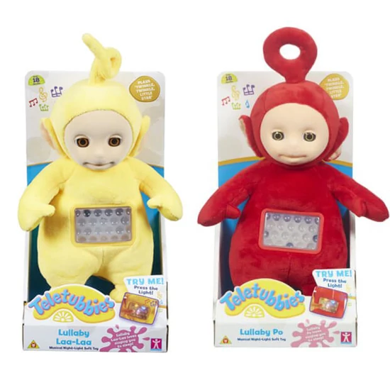 Teletubbies zenélő Laa-Laa vagy Po plüss figura   