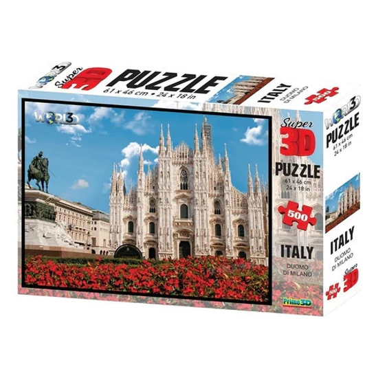500db-os 3D Hatású Puzzle Milanói Dóm