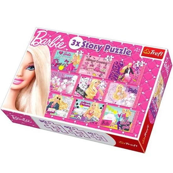 Trefl 3x Story Puzzle Barbie