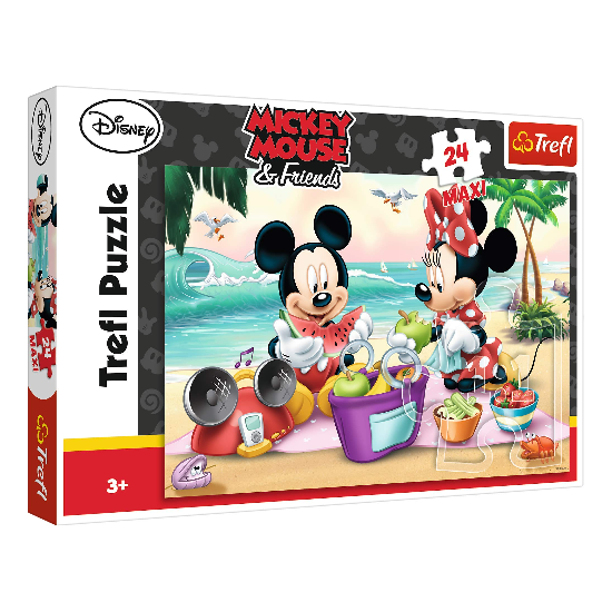 Mickey és Minnie Egér A Tengerparton Maxi Puzzle 24 db-os