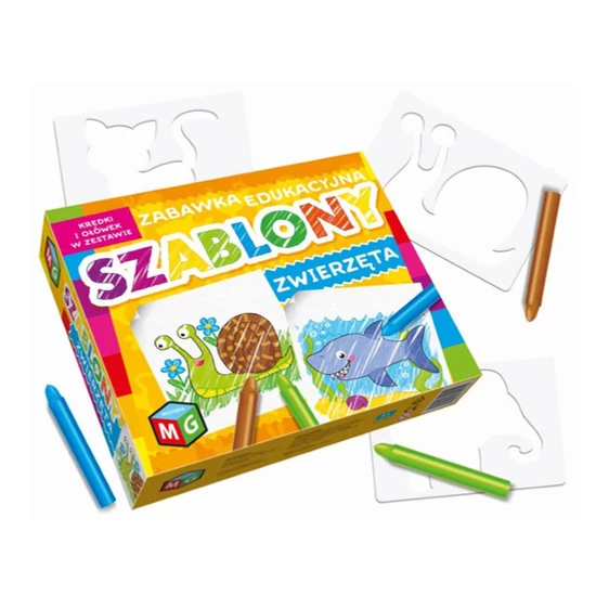 Állatos Sablonok - Zsírkréta készlet