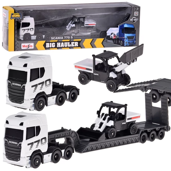 SCANIA 770S + Pótkocsi és Bobcat munkagép