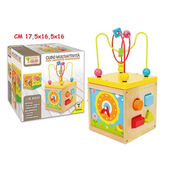 Multifunkciós Montessori Kocka 5 az 1-ben