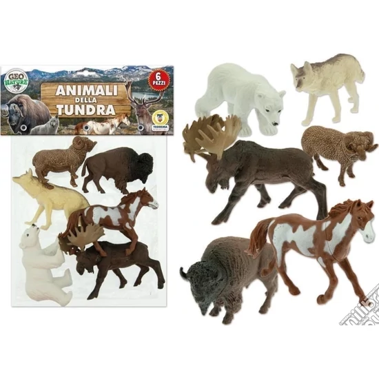 Műanyag Állatfigurák: Tundra Állatai 6db-os