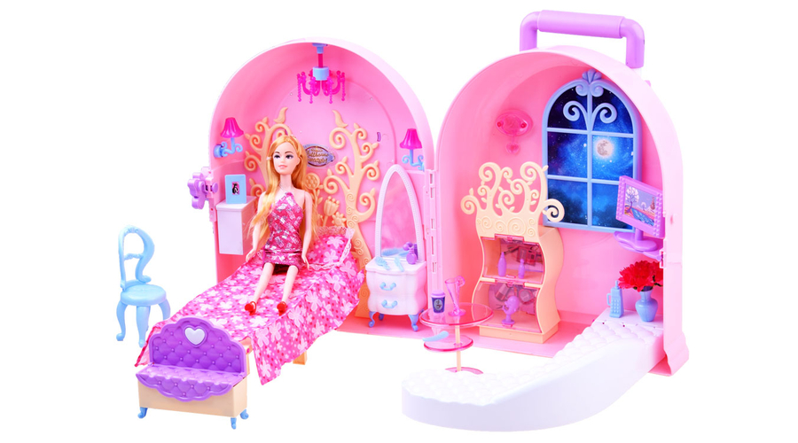 Baba Ház Húzható Bőröndben Barbie, Steffi és a többiek...